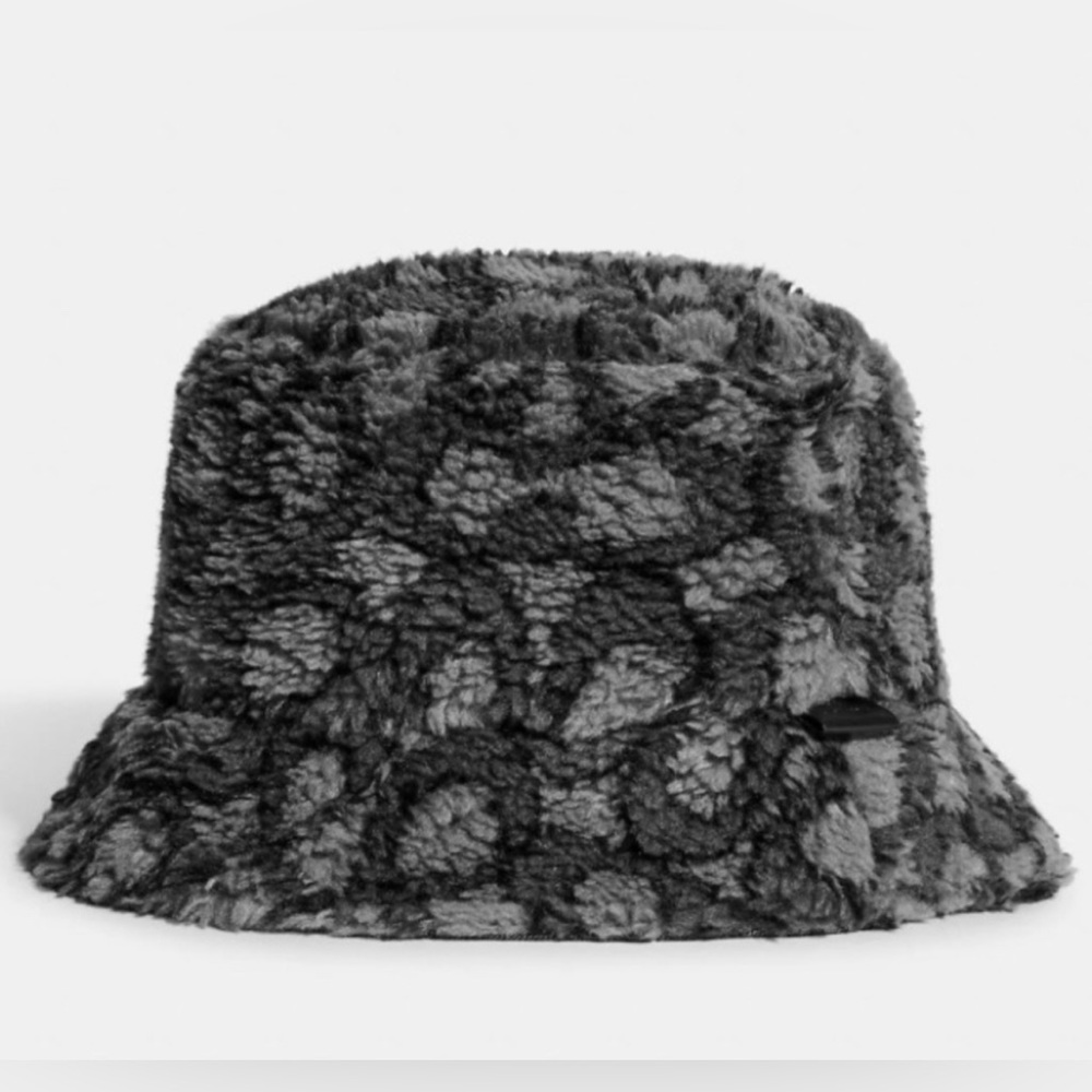 Coach Hat Signature Sherpa Bucket Hat - Logo Black/Grey